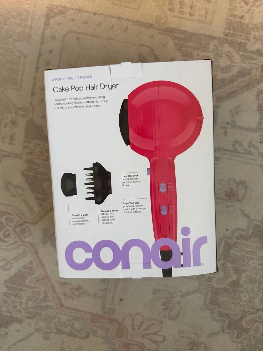 Conair Cake Pop Hair Dryer - Hot Pink
